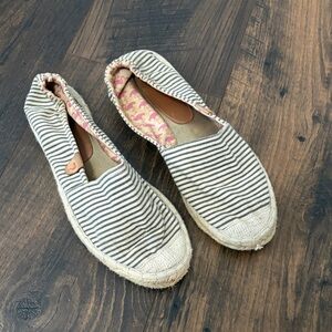 Striped Espadrille Flats